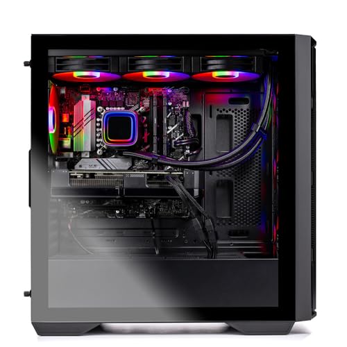 Skytech Gaming Rampage Desktop PC, Intel Ultra 7 265K 3.9 GHz(5.4 GHz Turbo), NVIDIA RTX 5060 Ti 8GB, 1TB Gen4 NVMe SSD, 32GB DDR5 RAM 5200 RGB, 850W Gold ATX 3 PSU, 360mm ARGB AIO, Wi-Fi, Win 11