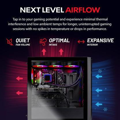 Skytech Gaming Rampage Desktop PC, Intel Ultra 7 265K 3.9 GHz(5.4 GHz Turbo), NVIDIA RTX 5060 Ti 8GB, 1TB Gen4 NVMe SSD, 32GB DDR5 RAM 5200 RGB, 850W Gold ATX 3 PSU, 360mm ARGB AIO, Wi-Fi, Win 11