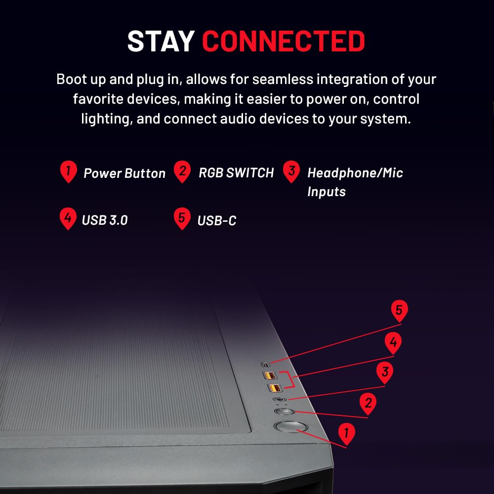 Skytech Gaming Rampage Desktop PC, Intel Ultra 7 265K 3.9 GHz(5.4 GHz Turbo), NVIDIA RTX 5060 Ti 8GB, 1TB Gen4 NVMe SSD, 32GB DDR5 RAM 5200 RGB, 850W Gold ATX 3 PSU, 360mm ARGB AIO, Wi-Fi, Win 11