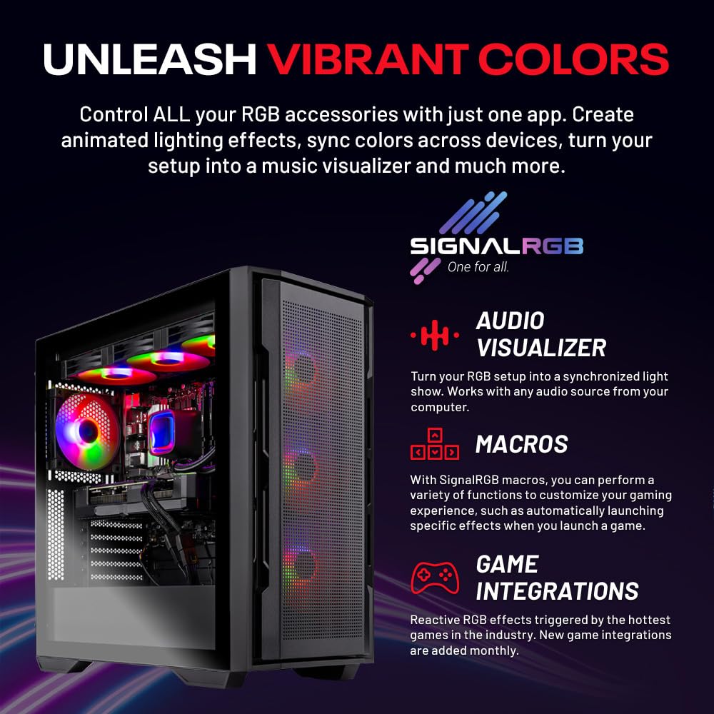 Skytech Gaming Rampage Desktop PC, Intel Ultra 7 265K 3.9 GHz(5.4 GHz Turbo), NVIDIA RTX 5060 Ti 8GB, 1TB Gen4 NVMe SSD, 32GB DDR5 RAM 5200 RGB, 850W Gold ATX 3 PSU, 360mm ARGB AIO, Wi-Fi, Win 11