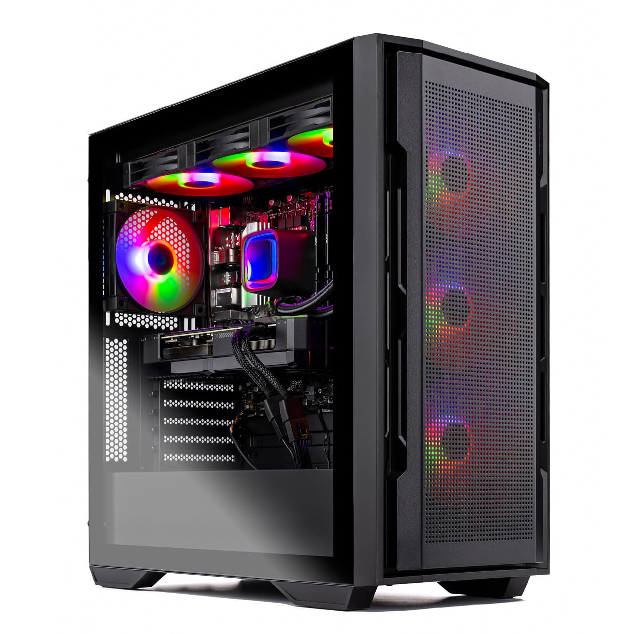 Skytech Gaming Rampage Desktop PC, Intel Ultra 7 265K 3.9 GHz(5.4 GHz Turbo), NVIDIA RTX 5060 Ti 8GB, 1TB Gen4 NVMe SSD, 32GB DDR5 RAM 5200 RGB, 850W Gold ATX 3 PSU, 360mm ARGB AIO, Wi-Fi, Win 11